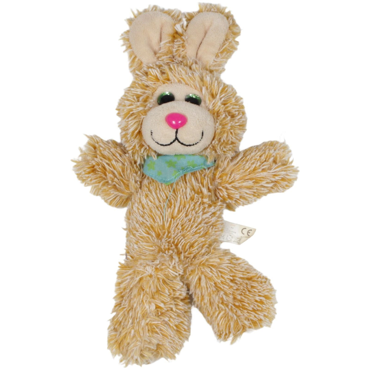 123000019675 Windel Zotteliger Hase mit Halstuch Kuscheltier Kumpel Leo 25cm Beige Blau