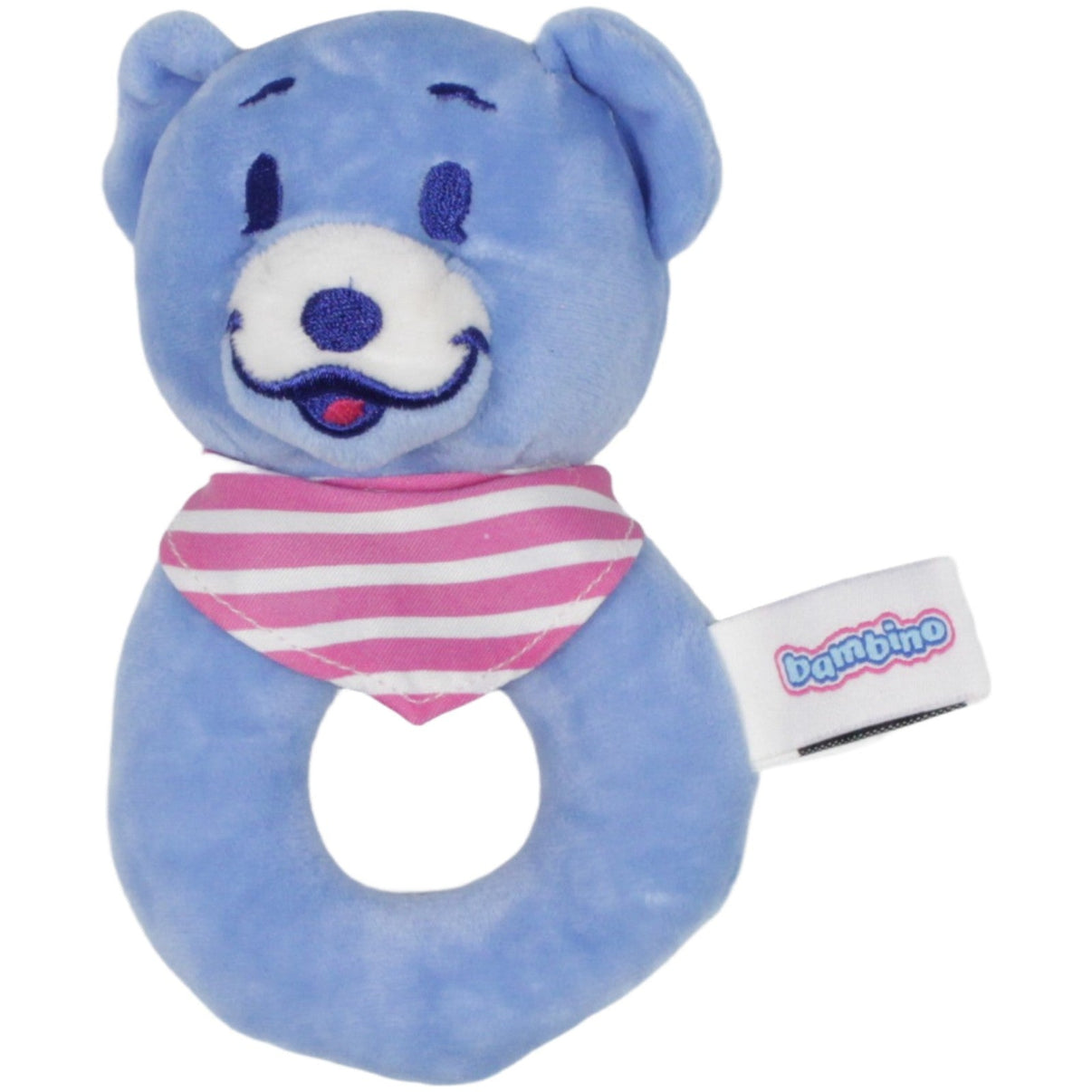 123000019680 bambino Blauer Bär mit Halstuch Greifling mit Rassel Kumpel Leo 14cm Blau Bär