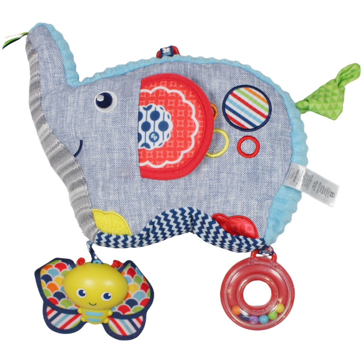 123000019682 Fisher - Price Knister - Elefant mit Biene Activity - Kuscheltier Kumpel Leo 1998 25cm 30cm