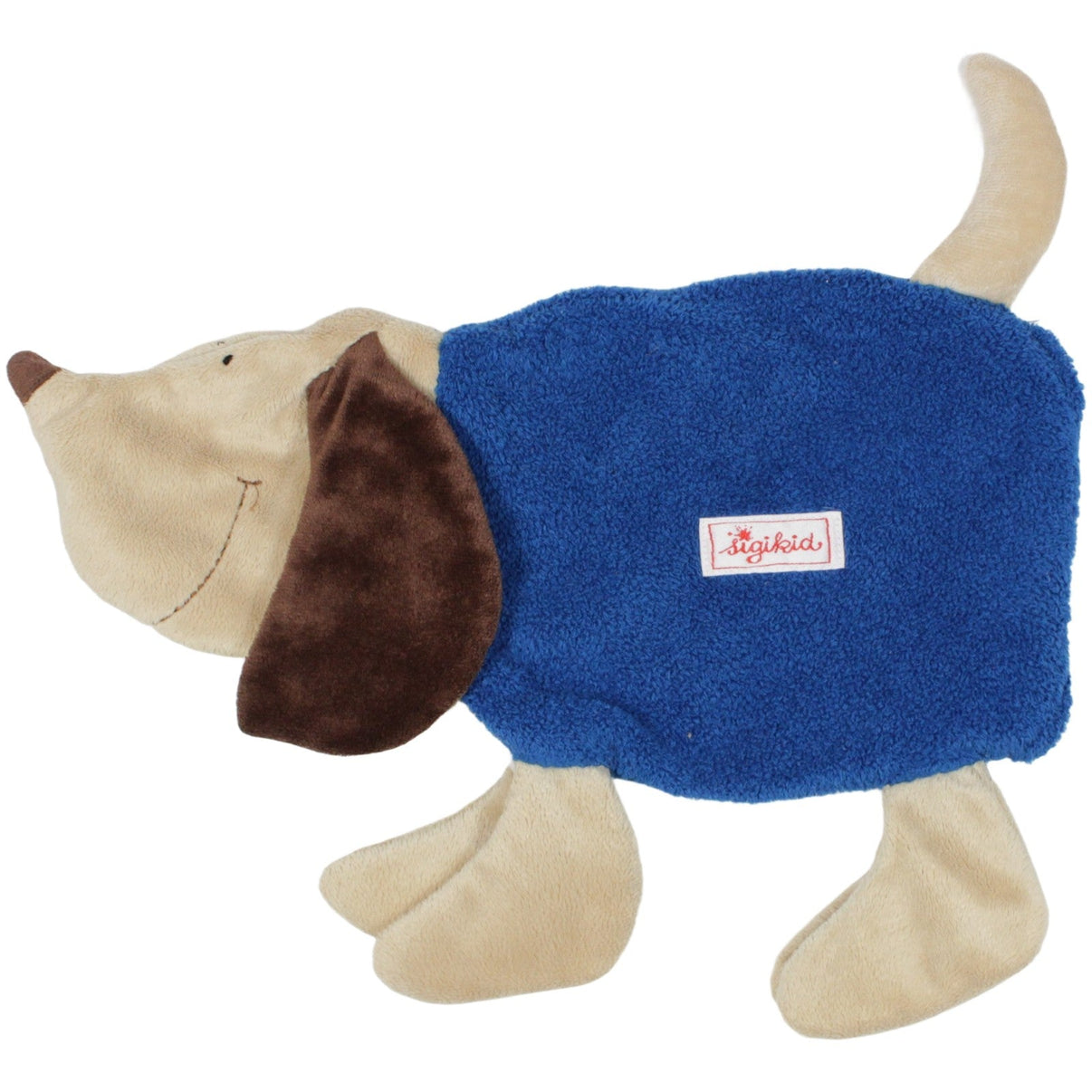 123000019769 Sigikid Süßer blauer Hund Wärmekissen Bezug Kumpel Leo 30cm 35cm Beige