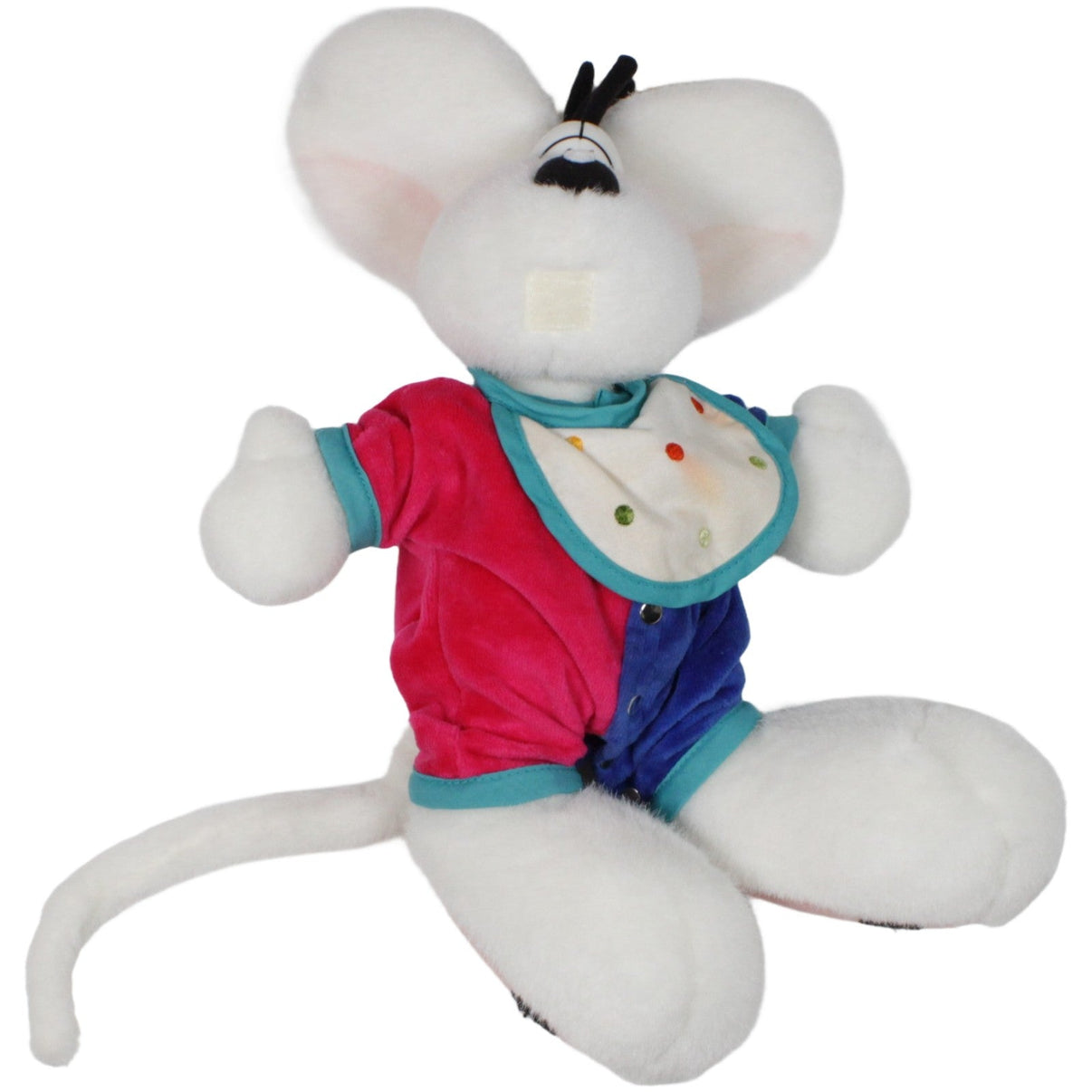 123000020102 Diddl Baby Diddl - Maus im Schlafanzug mit Latz (ohne Schnuller) Kuscheltier Kumpel Leo 28cm _Vintage_ Blau