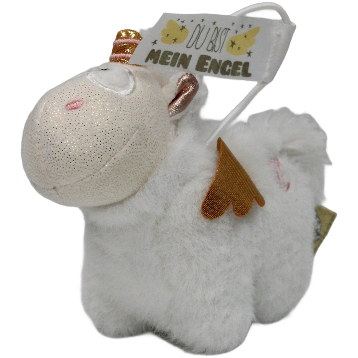 123000020304 NICI Theodor and Friends, Einhorn - Engel Angelia "Du bist mein Engel" Schlüsselanhänger Kumpel Leo 11cm ebay - taschen - rucksaecke Einhorn