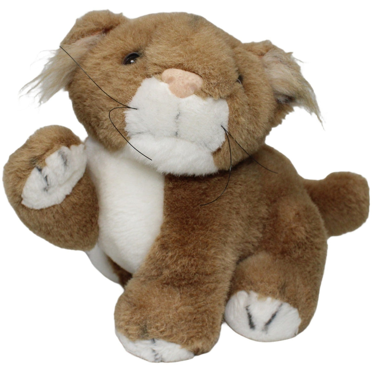 123000021346 Unbekannt Süßes Löwenbaby mit erhobener Pfote Kuscheltier Kumpel Leo 25cm _Vintage_ Beige