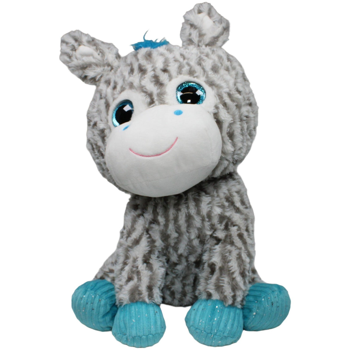 123000021369 Animal Alley Toys "R" Us, XL grau - weißes Zebra mit blauer Mähne Kuscheltier Kumpel Leo 40cm Blau ebay - 20 - stofftiere