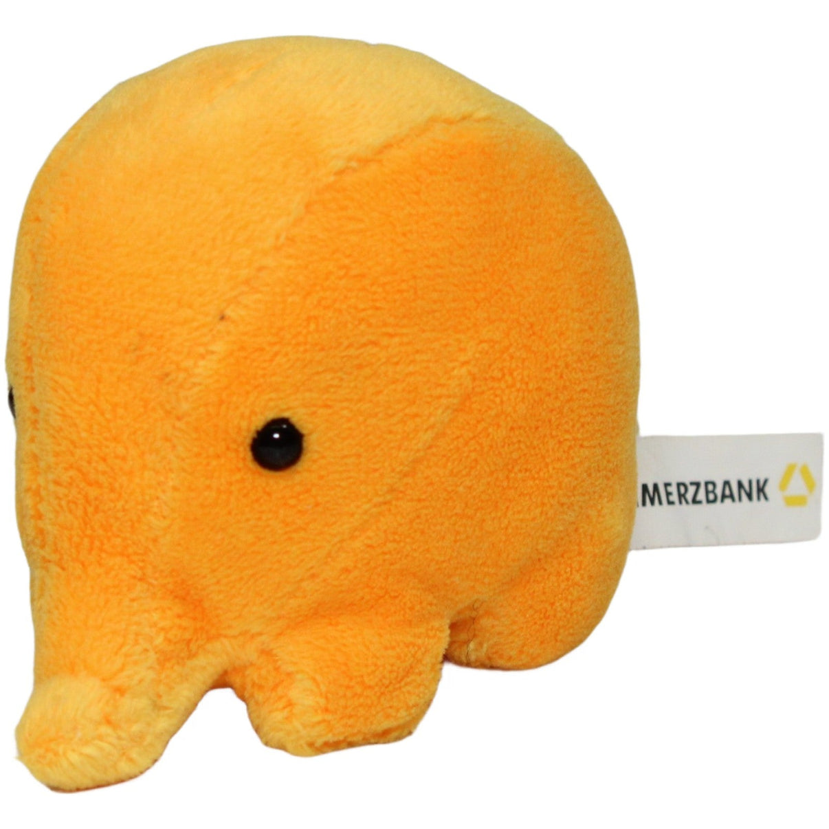 123000021408 K+M Werbemittel Commerzbank, gelber mini Elefant Kuscheltier Kumpel Leo 9cm ebay - stofftiere Elefant