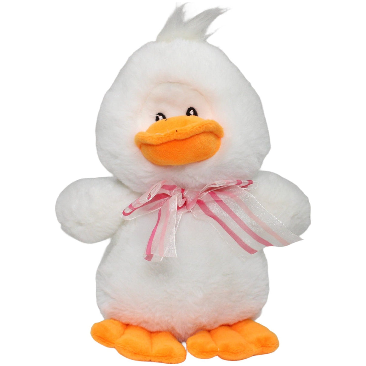 123000021612 Unbekannt Weiße Ente mit rosa Schleife, sitzend Kuscheltier Kumpel Leo 23cm ebay - stofftiere Ente
