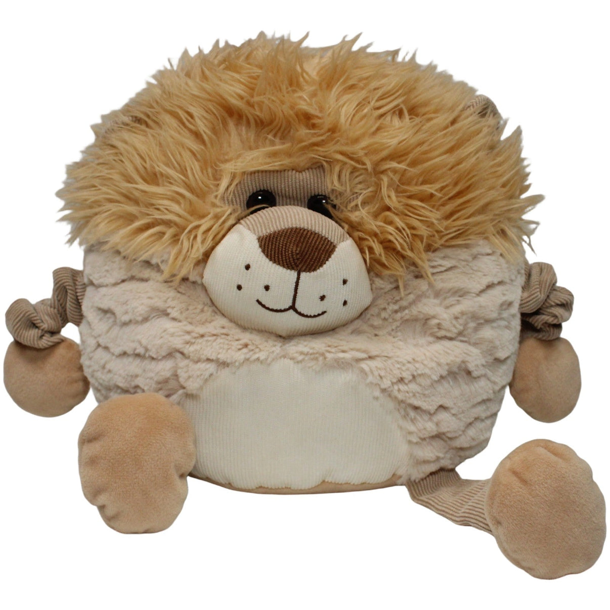 123000021616 Bob der Bär Runder Löwe mit Gummi - Gliedmaßen (ein Gummi defekt) Kuscheltier Kumpel Leo 20cm Beige Braun