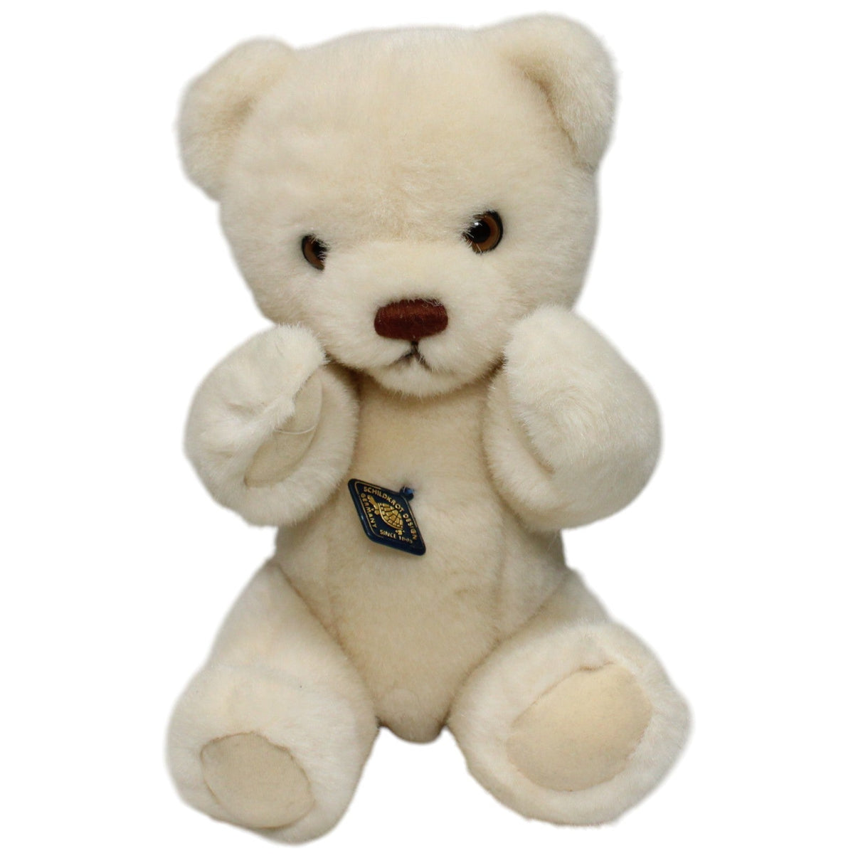 123000021671 Schildkröt Teddy mit beweglichen Gliedern, weiß Kuscheltier Kumpel Leo 1997 25cm _Vintage_