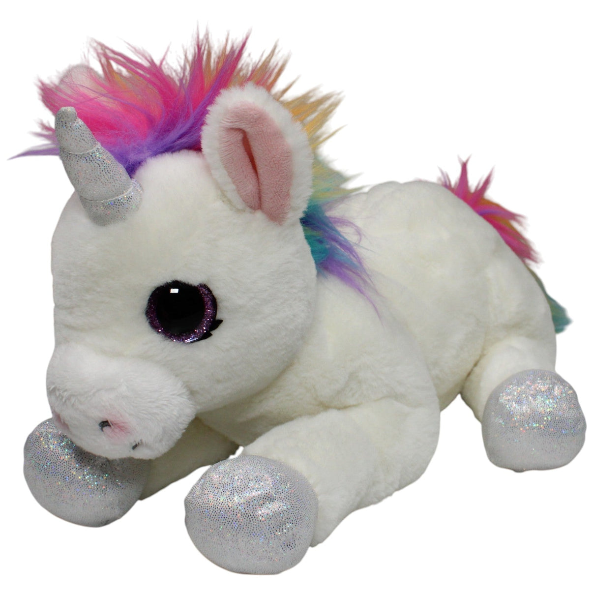 123000021681 Depesche Weißes Einhorn mit Regenbogenmähne von Ylvi, liegend Kuscheltier Kumpel Leo 30cm ebay - 20 - stofftiere Einhorn