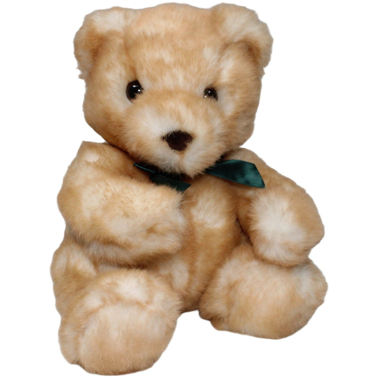 123000021743 Unbekannt Sitzender Teddy mit Schleife, hellbraun - weiß Handpuppe Kumpel Leo 30cm Braun ebay - stofftiere