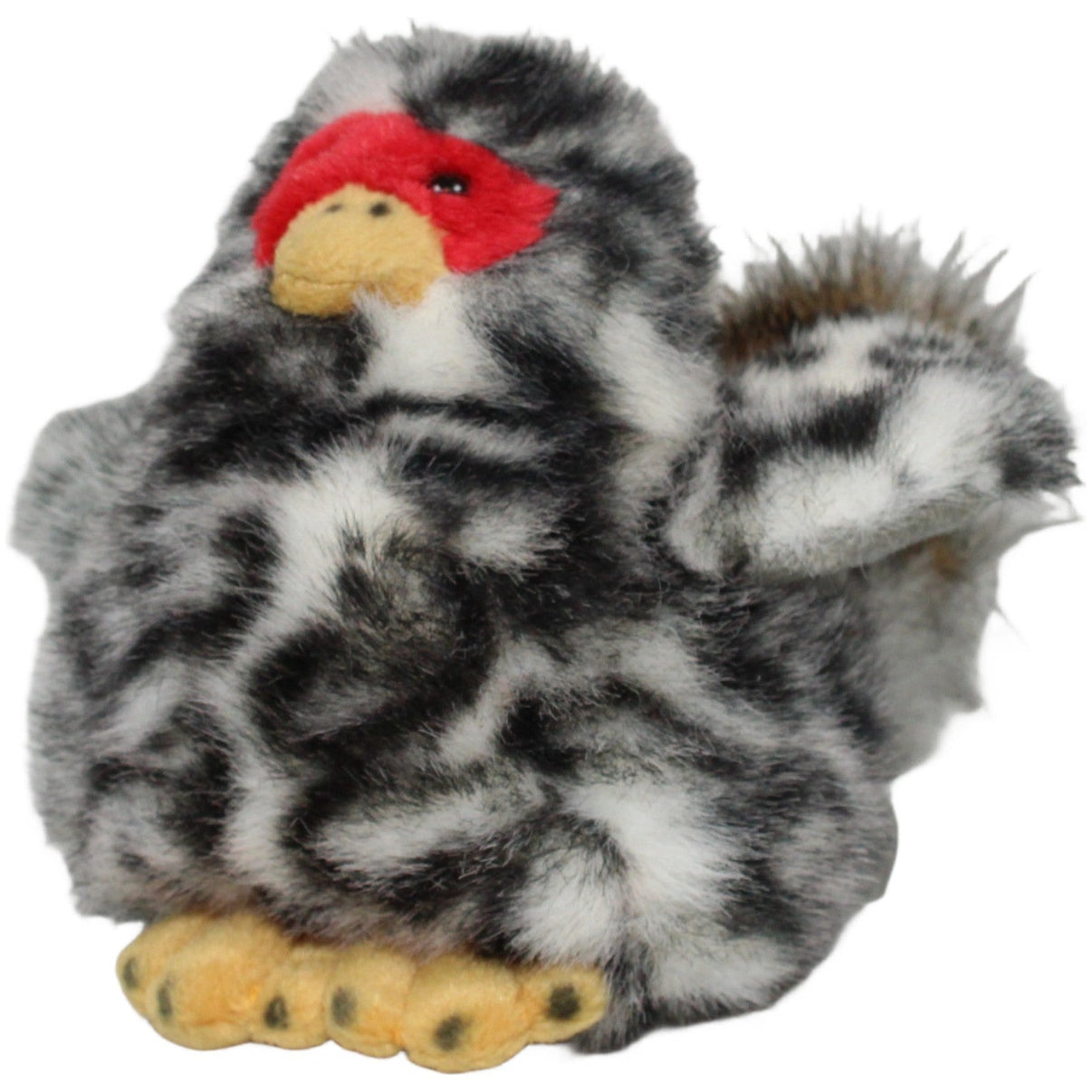 123000022043 Unbekannt Huhn, schwarz - weiß Kuscheltier Kumpel Leo 20cm _Vintage_ ebay - stofftiere