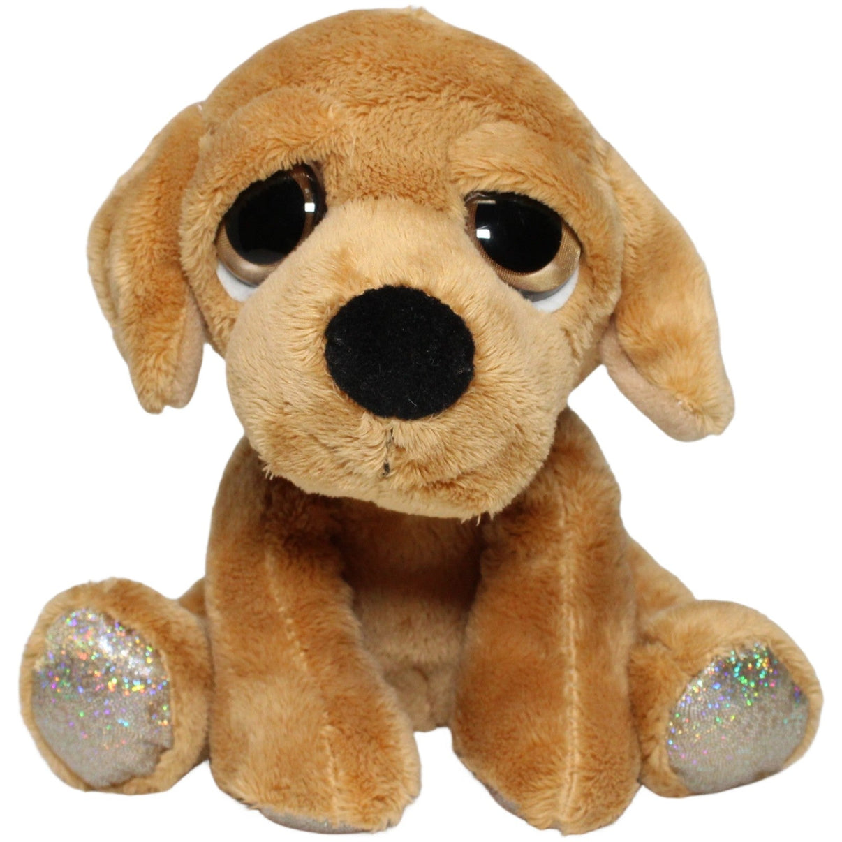 123000022047 Russ Berrie Hund Maggie mit Glitzer - Pfoten Kuscheltier Kumpel Leo 20cm Braun ebay - stofftiere