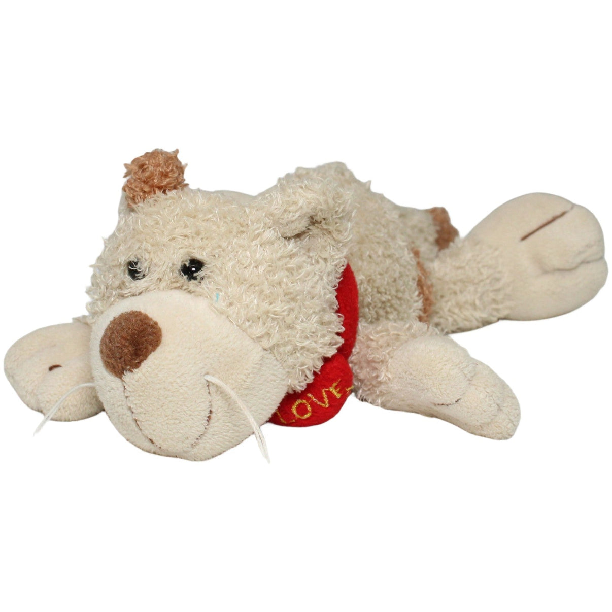 123000022497 NICI Katze Love mit Magnethänden, liegend Kuscheltier Kumpel Leo 23cm Beige Braun