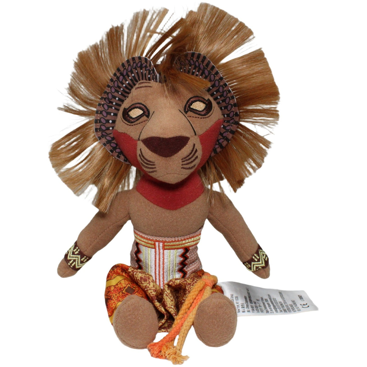 123000022504 Disney Köing der Löwen Musical, sitzender Simba Kuscheltier Kumpel Leo 28cm Beige Braun