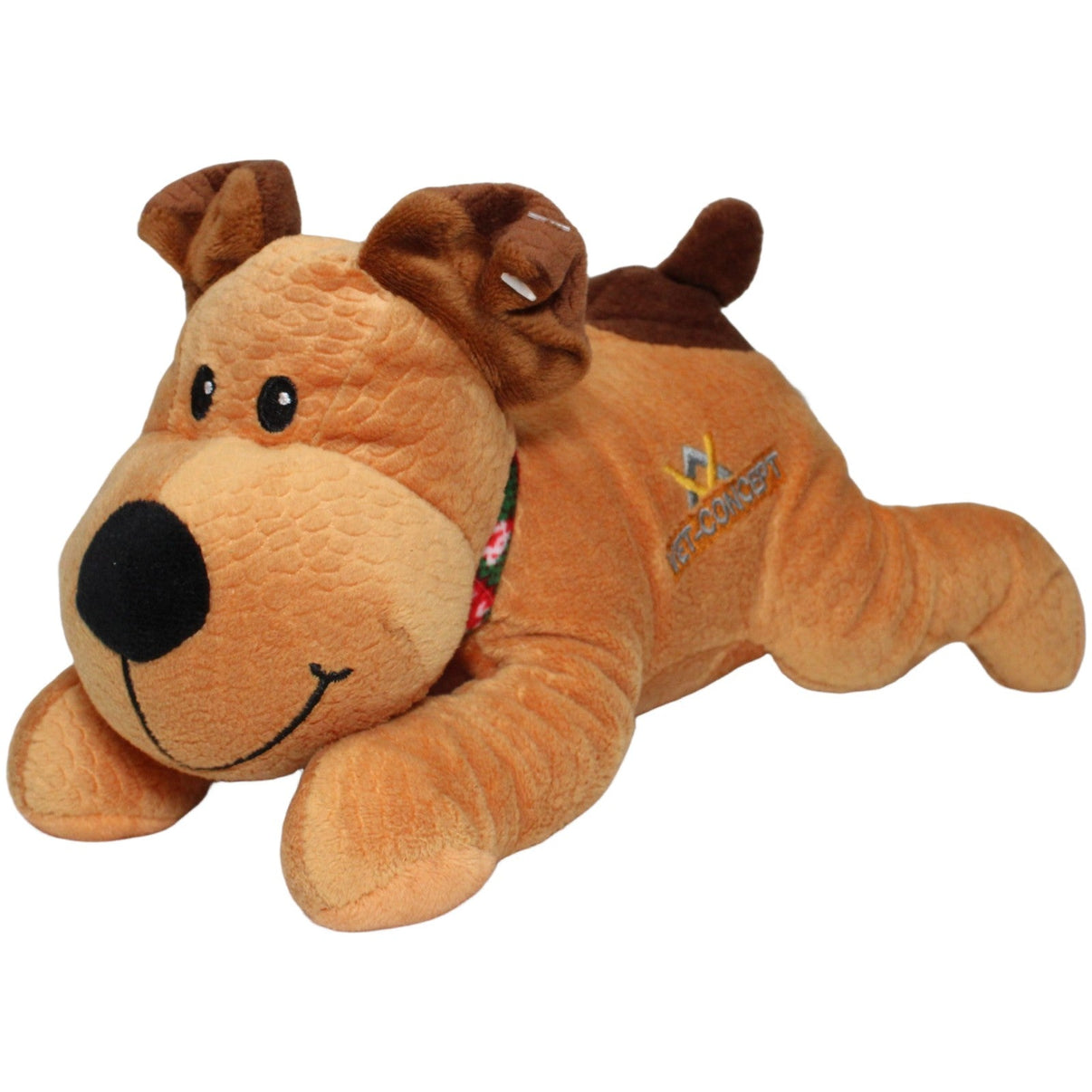 123000022507 Vet Concept Liegender Hund mit Schal, hellbraun Hundespielzeug Kumpel Leo 25cm Braun ebay - stofftiere