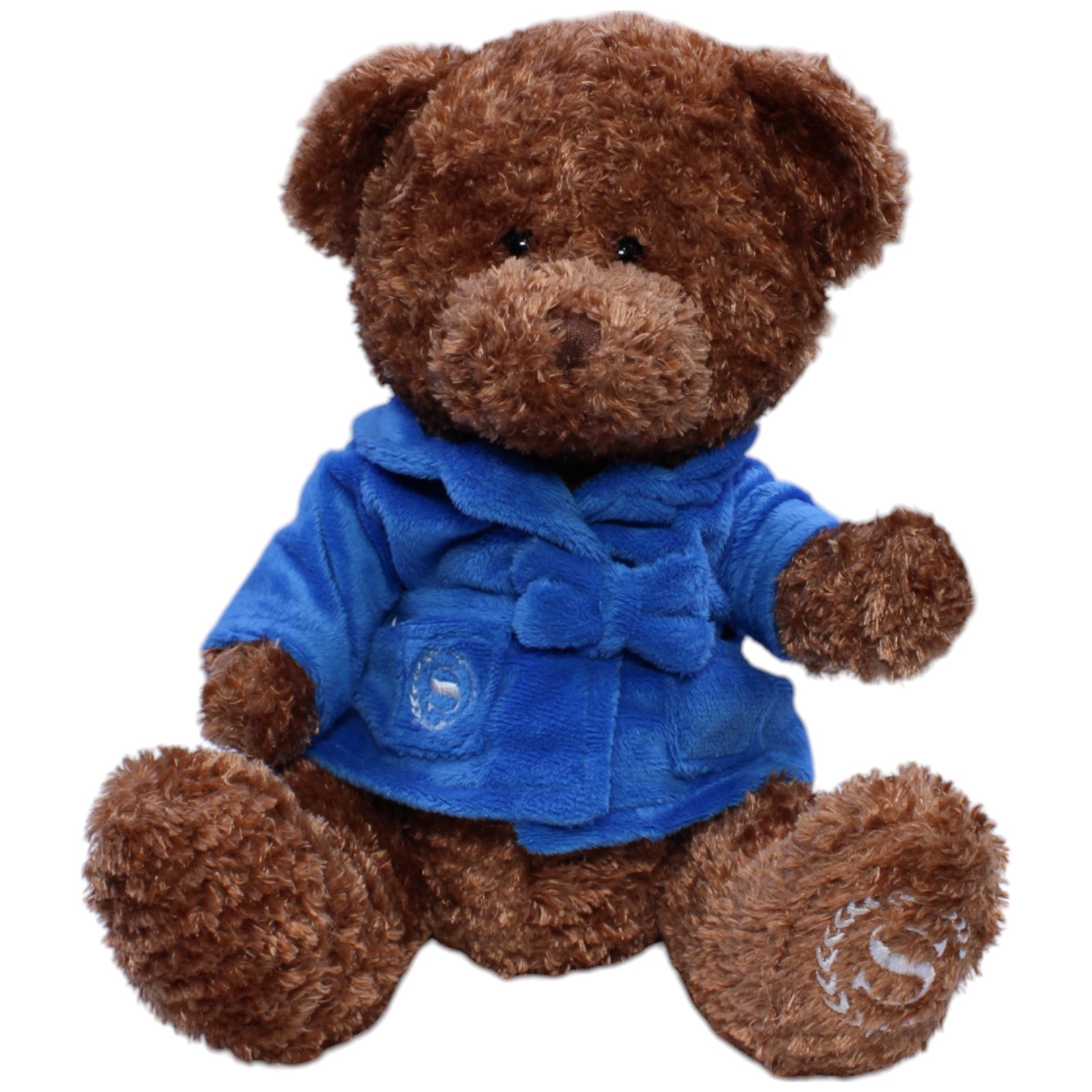 12310040 Sheraton Teddybär in blauem Bademantel Kuscheltier Kumpel Leo Bär Gebraucht