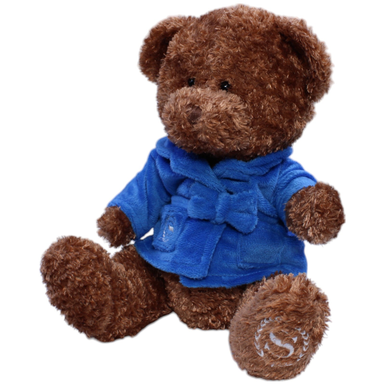 12310040 Sheraton Teddybär in blauem Bademantel Kuscheltier Kumpel Leo Bär Gebraucht