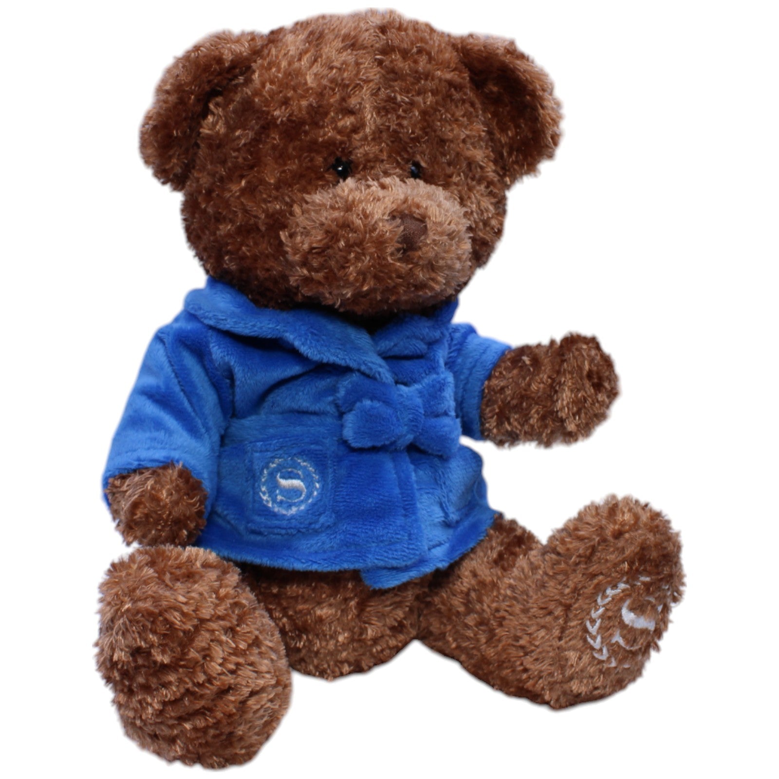 12310040 Sheraton Teddybär in blauem Bademantel Kuscheltier Kumpel Leo Bär Gebraucht