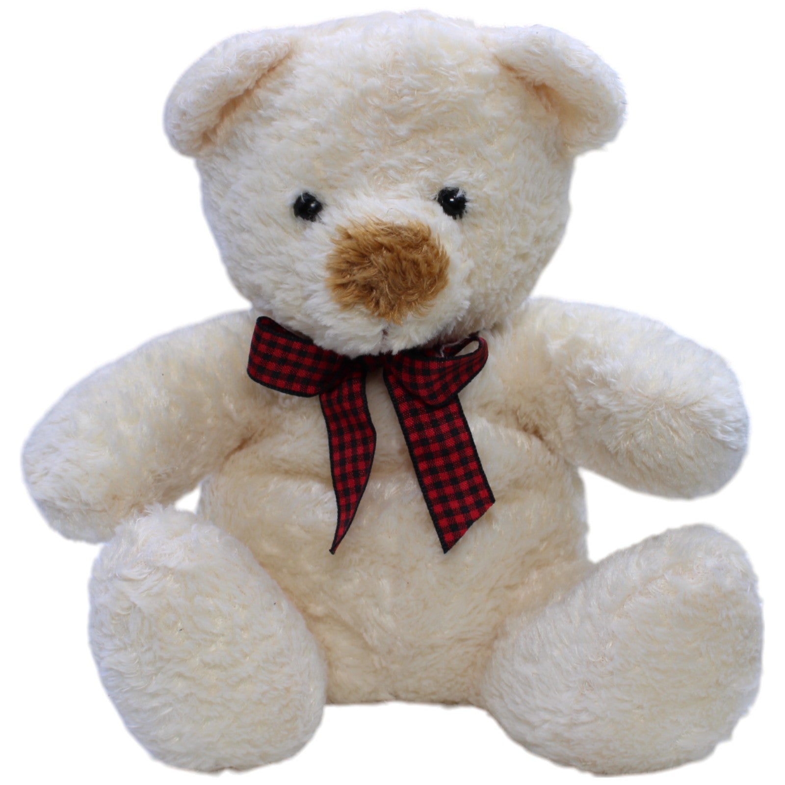 12310055 Kuschelwuschel Teddybär mit karierter Schleife, sitzend Kuscheltier Kumpel Leo Bär Gebraucht Teddy