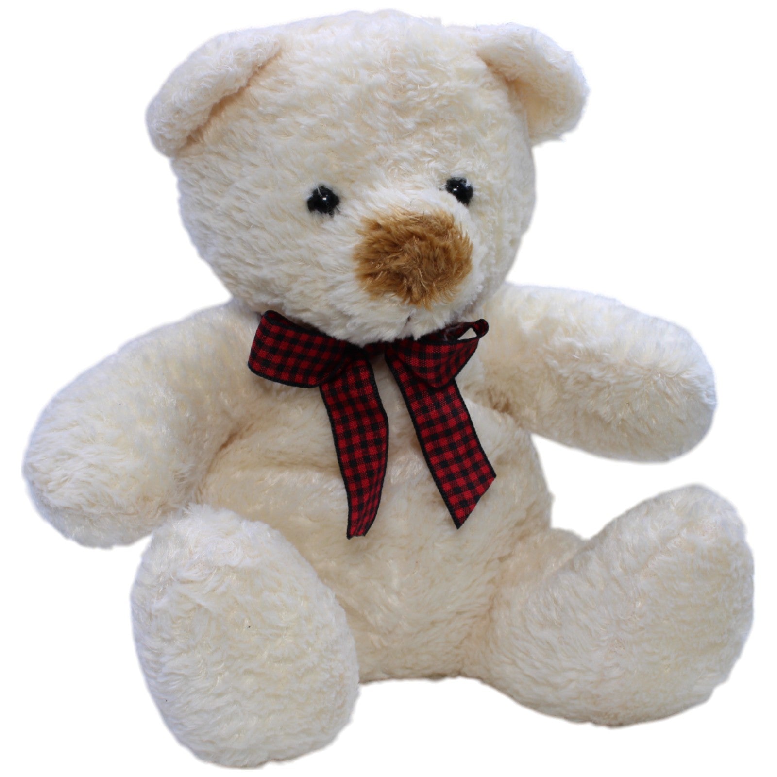 12310055 Kuschelwuschel Teddybär mit karierter Schleife, sitzend Kuscheltier Kumpel Leo Bär Gebraucht Teddy