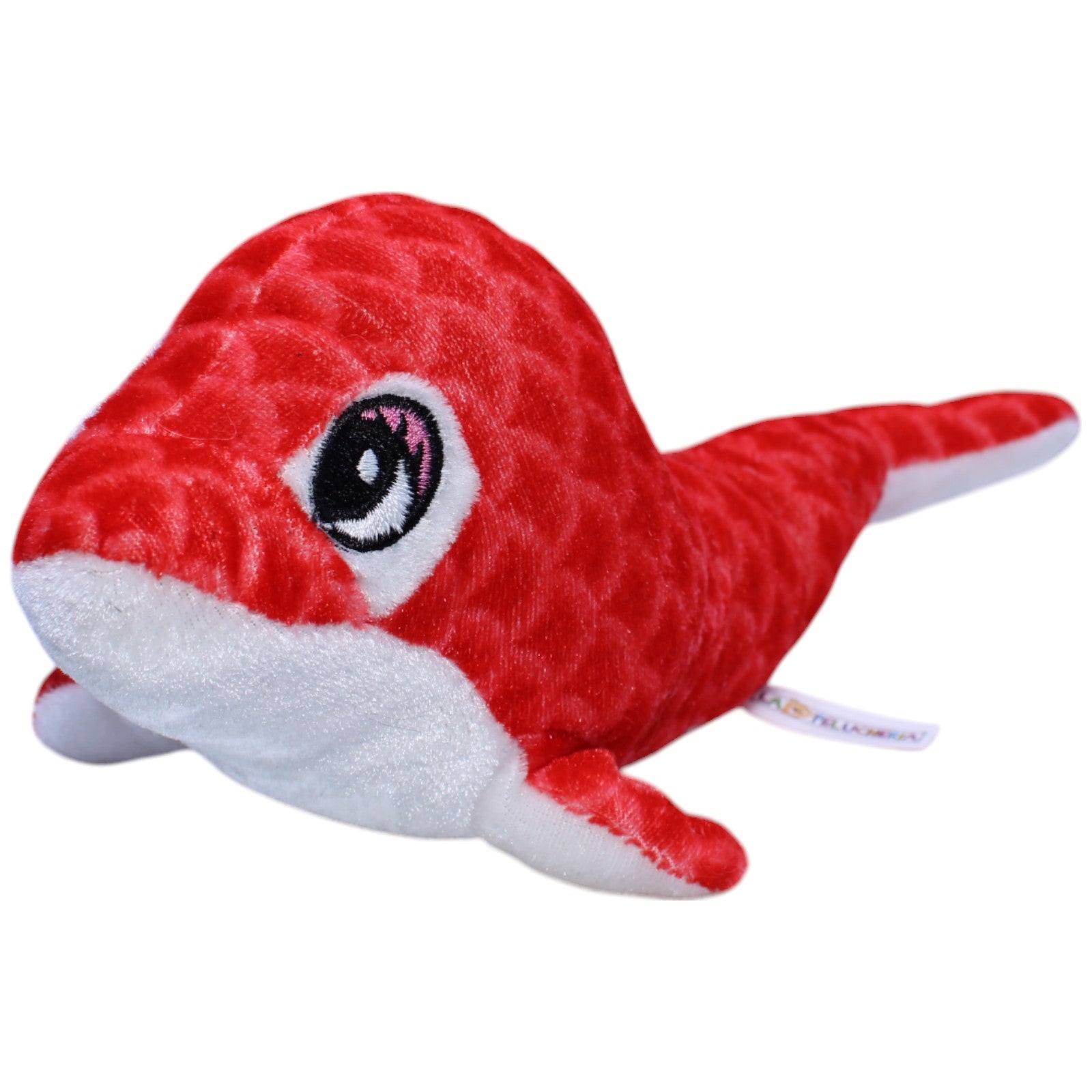 12310109 La Pelucheria Delfin, rot Kuscheltier Kumpel Leo Gebraucht