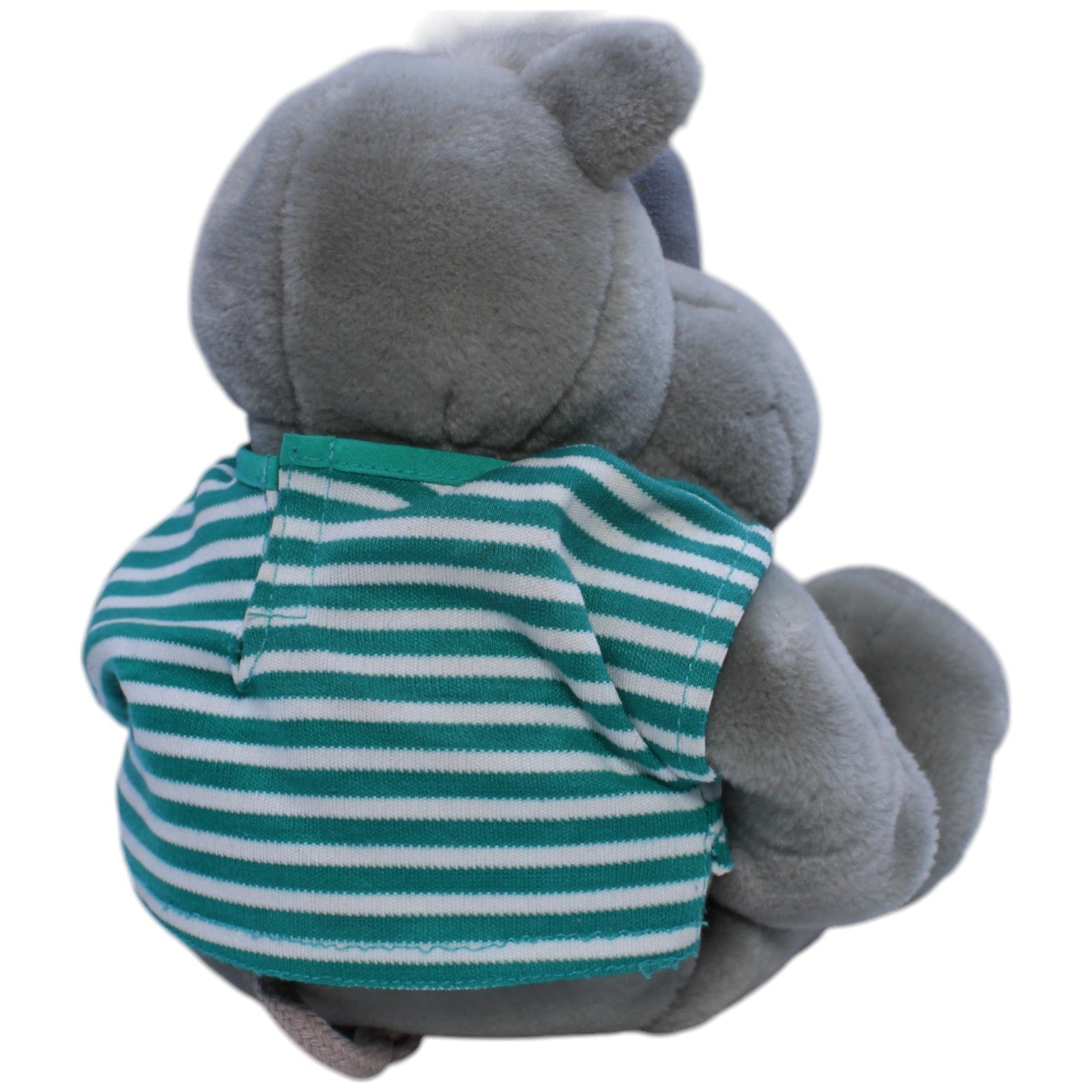 12310110 NICI Schlenker - Nashorn mit gestreiftem Shirt Kuscheltier Kumpel Leo Gebraucht Vintage