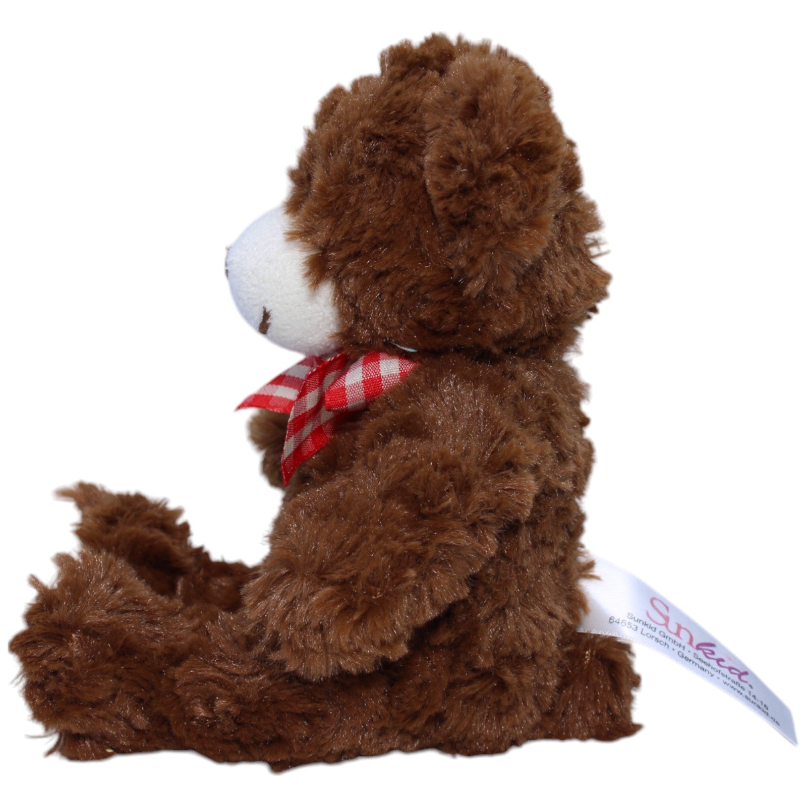 12310156 Sunkid Schöner Teddybär mit rot - weißer Schleife, klein Kuscheltier Kumpel Leo Bär Gebraucht Teddy