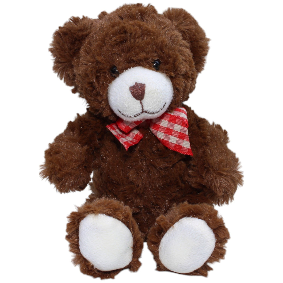 12310156 Sunkid Schöner Teddybär mit rot - weißer Schleife, klein Kuscheltier Kumpel Leo Bär Gebraucht Teddy