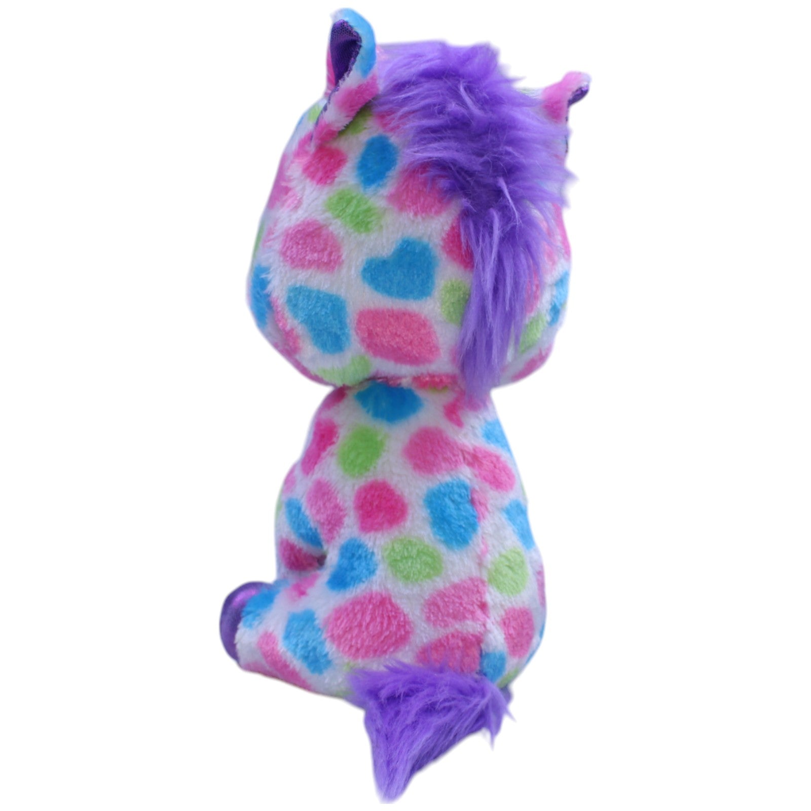 12310207 TY Einhorn Wishful™, weiß mit bunten Punkten Kuscheltier Kumpel Leo Fantasy Gebraucht