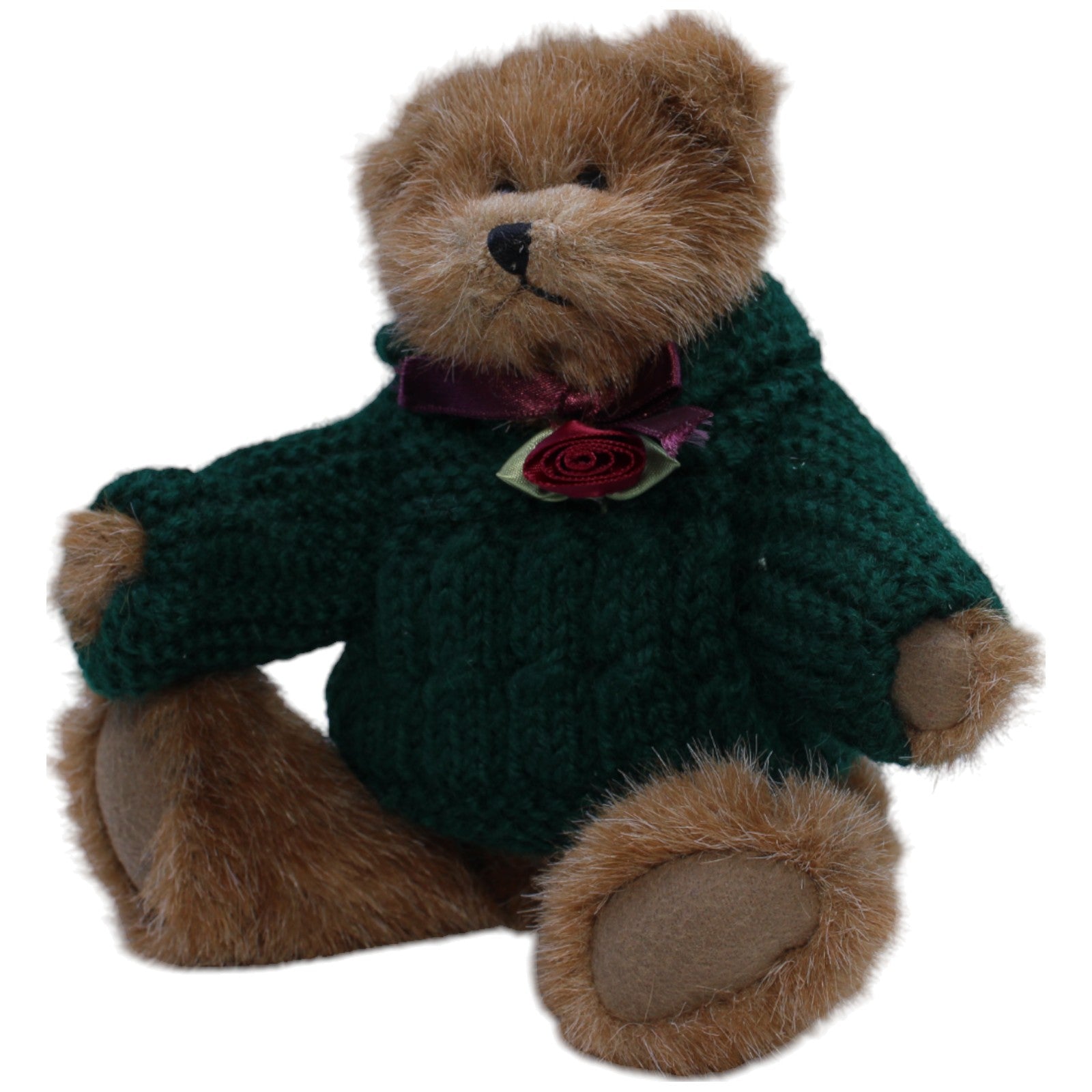 12310264 THE BOYDS COLLECTION Teddybär grünem Pullover Kuscheltier Kumpel Leo Bär Gebraucht Teddy