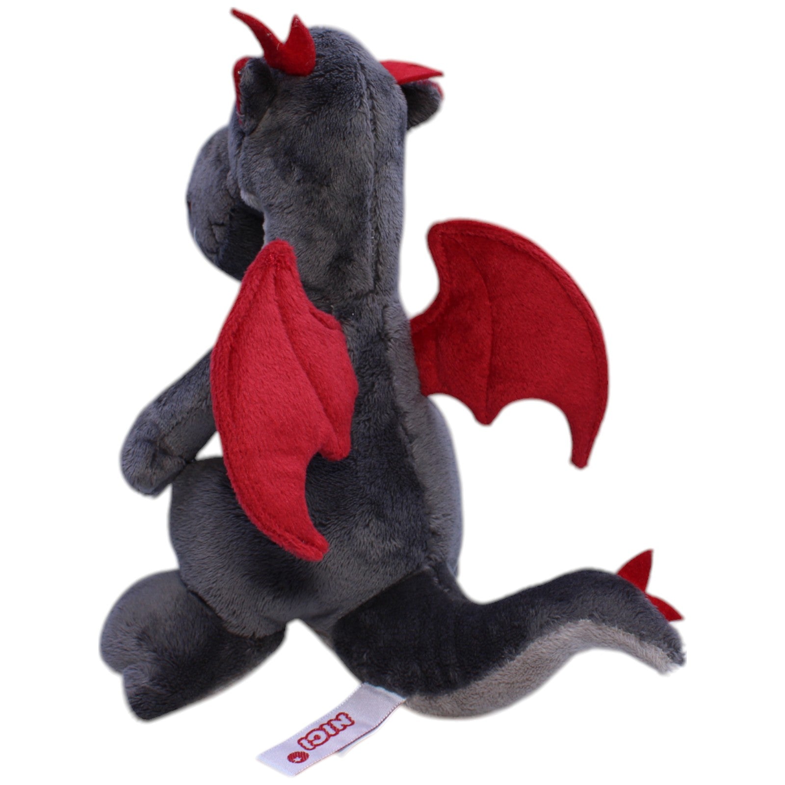 12310294 NICI Grauer Drache mit roten Flügeln Kuscheltier Kumpel Leo Gebraucht