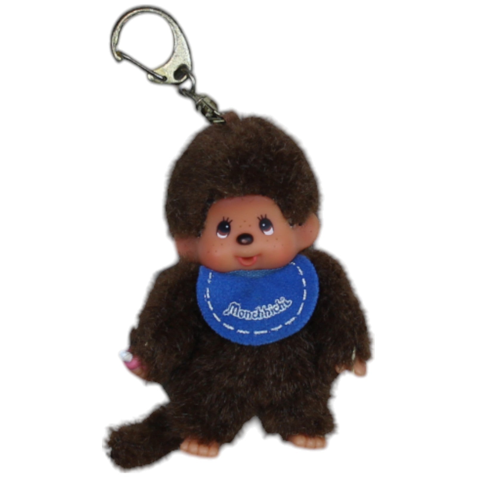 12310311 Sekiguchi Monchhichi mit blauem Latz Schlüsselanhänger Kumpel Leo Gebraucht Vintage