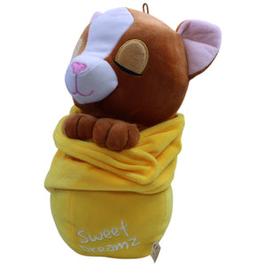 12310389 FLOTI Flos Toys, schlafende Katze "Sweet Dreamz" gelb Kuscheltier Kumpel Leo Gebraucht