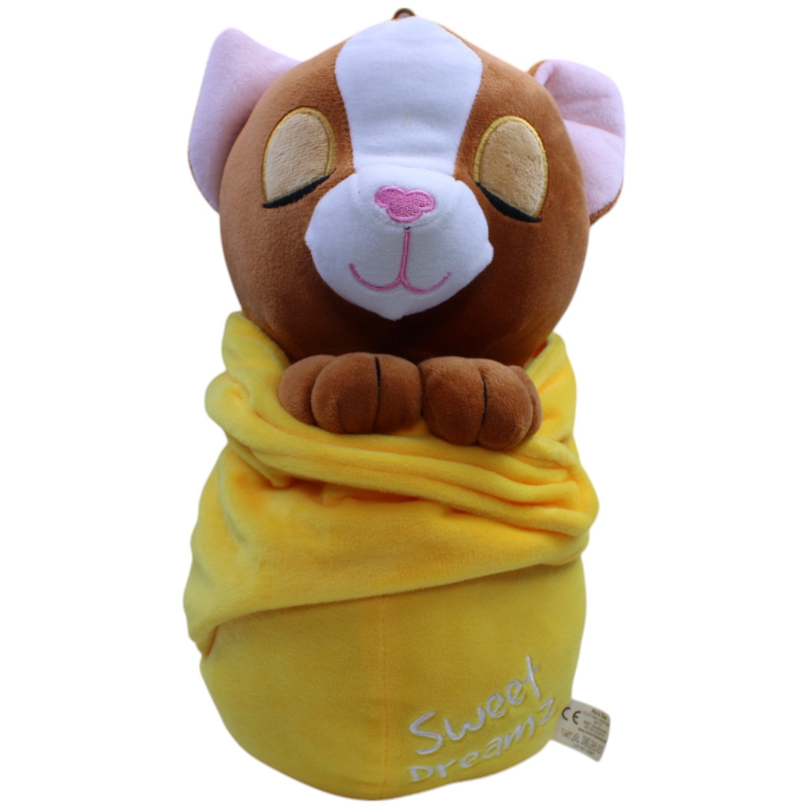 12310389 FLOTI Flos Toys, schlafende Katze "Sweet Dreamz" gelb Kuscheltier Kumpel Leo Gebraucht