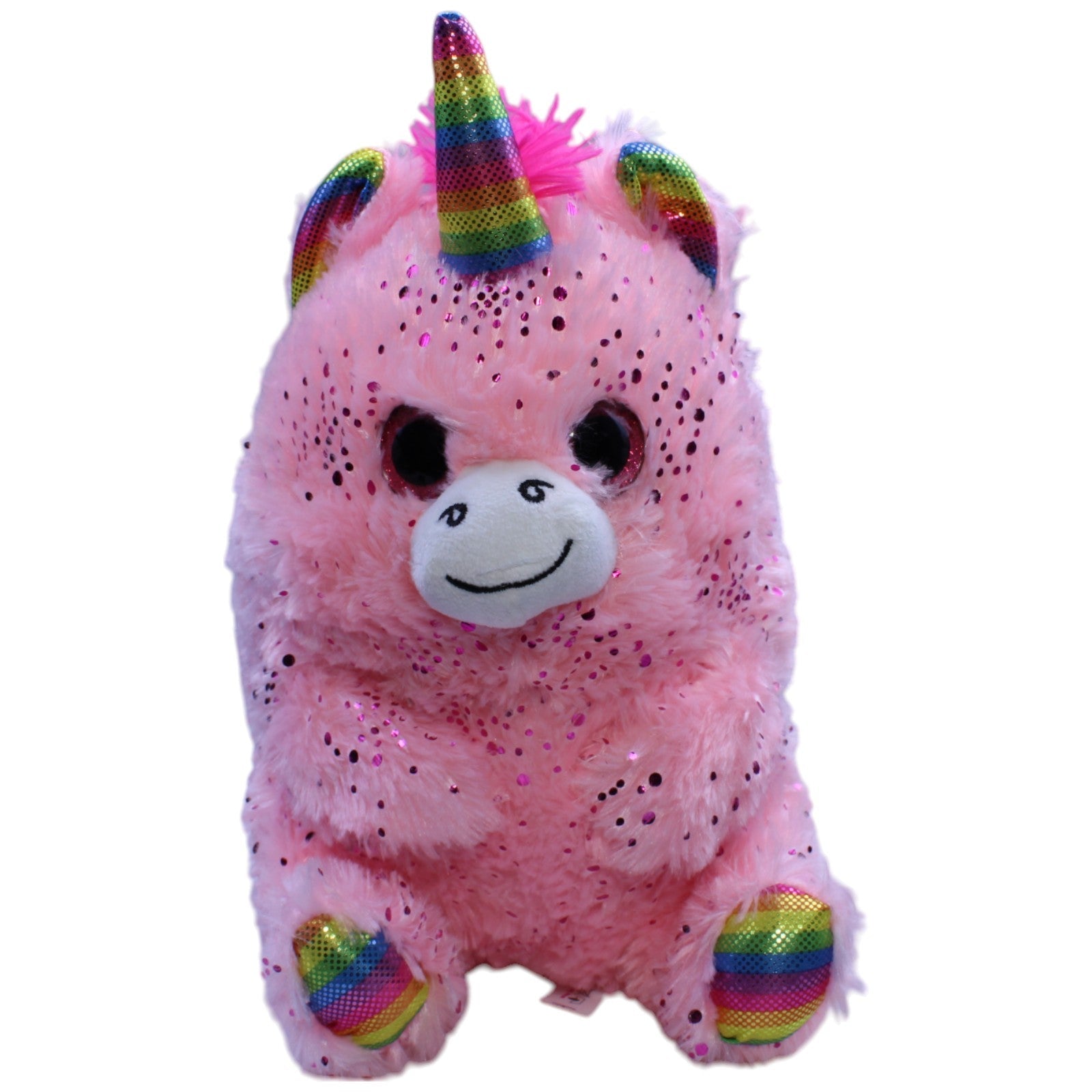 12310420 Landahl & Baumann Einhorn mit Regenbogenhorn, rosa Kuscheltier Kumpel Leo Gebraucht