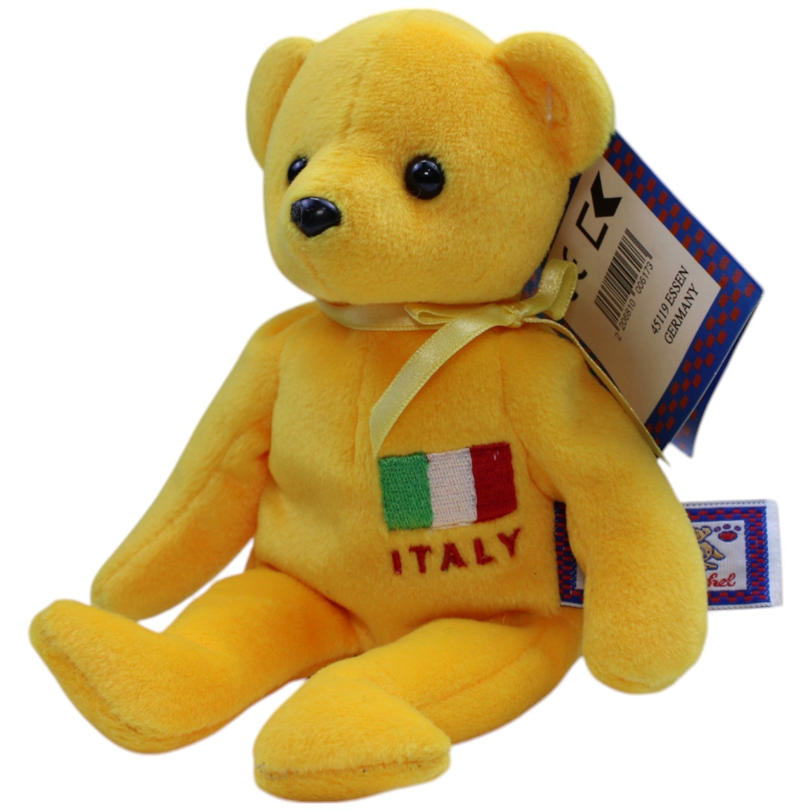 12310443 Kuschelwuschel Bär "ITALY", gelb Kuscheltier Kumpel Leo Bär Gebraucht Teddy