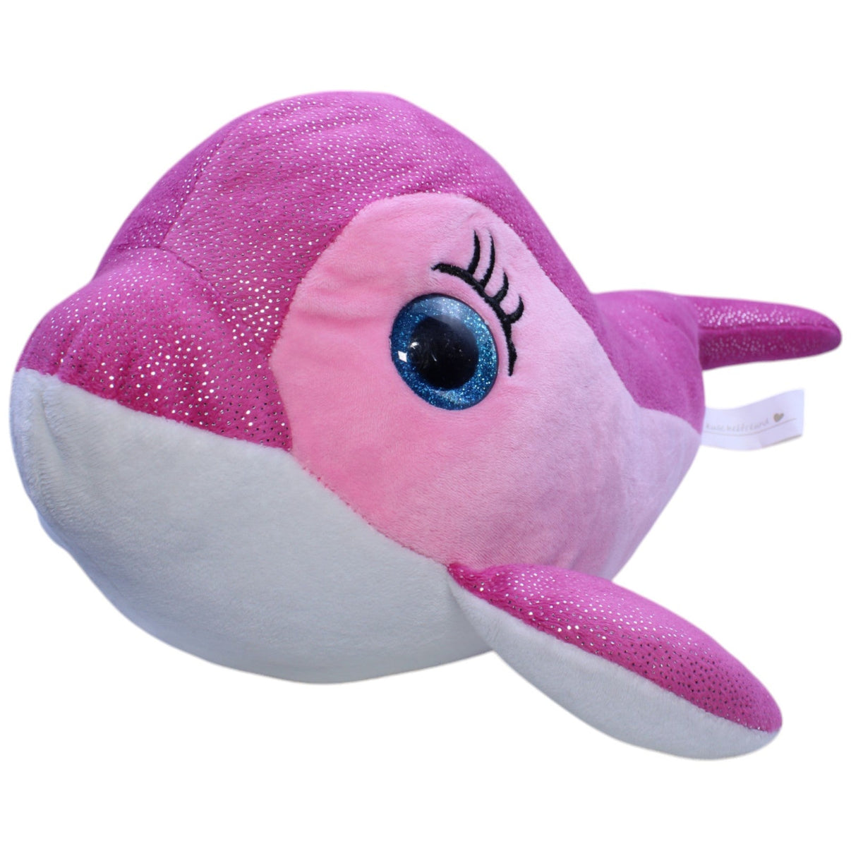 12310458 TEDI Kuschelfreund, XL Glitzer Delfin Kuscheltier Kumpel Leo Gebraucht