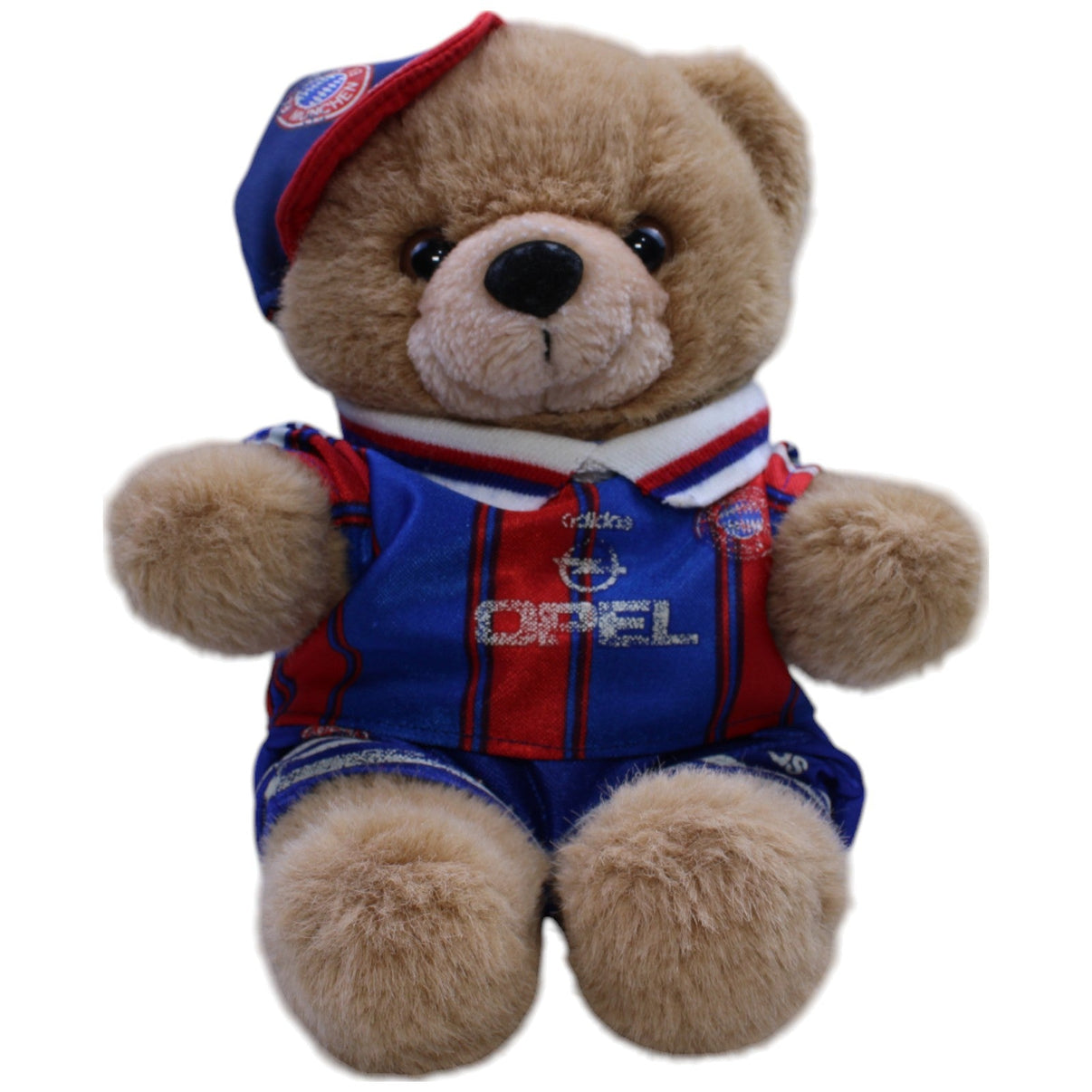 12310462 Fan World FC Bayern München Maskottchen Bär Berni mit Heim - Trikot (1995/96) Kuscheltier Kumpel Leo Gebraucht Vintage