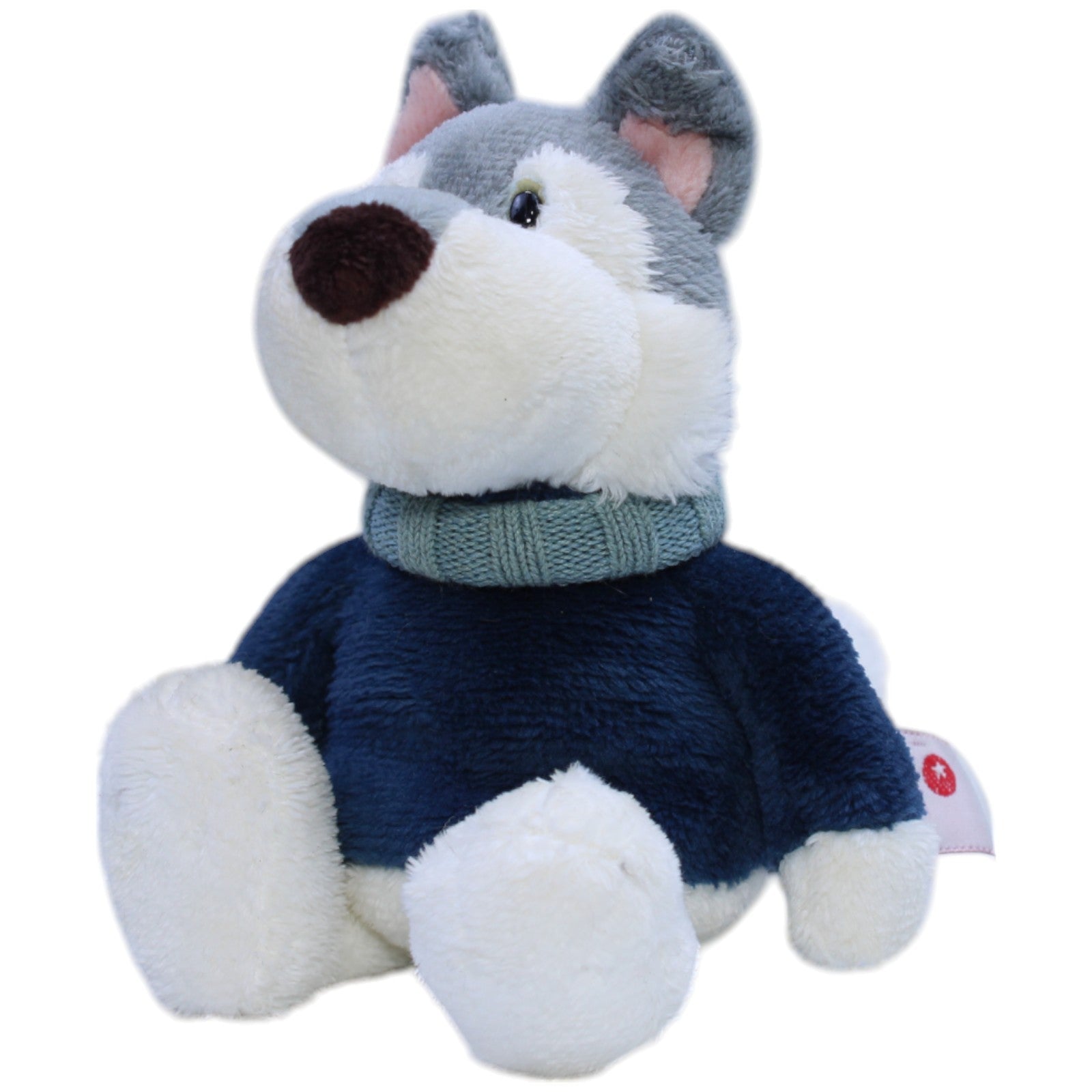 12310501 NICI Husky Jack mit Pullover, klein Kuscheltier Kumpel Leo Gebraucht