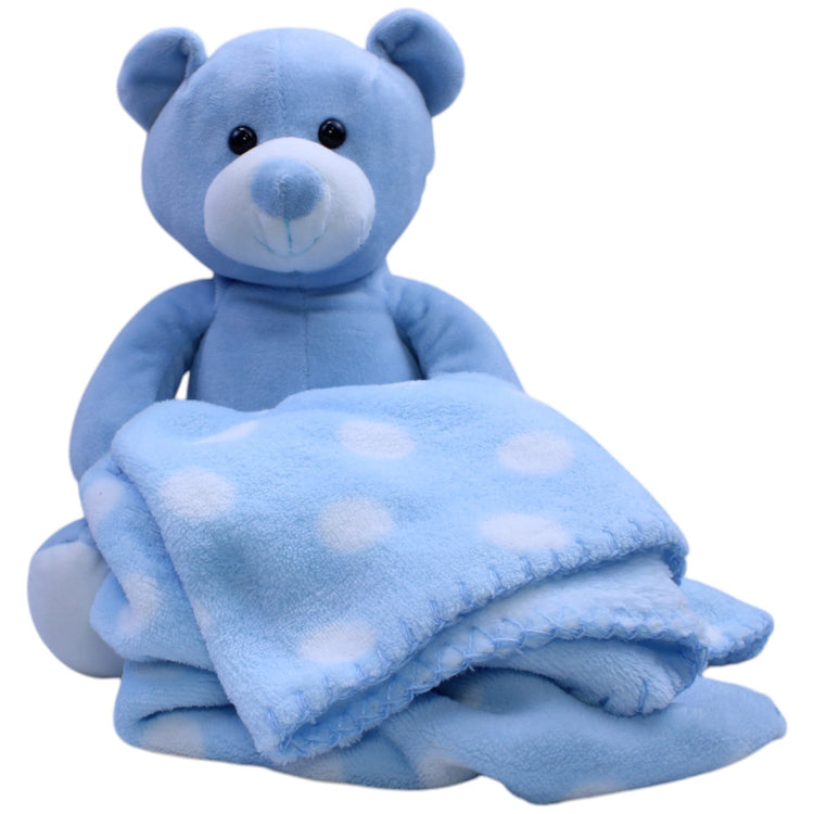 12310578 Unbekannt Süßer Teddybär mit Schmusedecke, blau Kuscheltier Kumpel Leo Bär Gebraucht Teddy