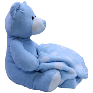 12310578 Unbekannt Süßer Teddybär mit Schmusedecke, blau Kuscheltier Kumpel Leo Bär Gebraucht Teddy