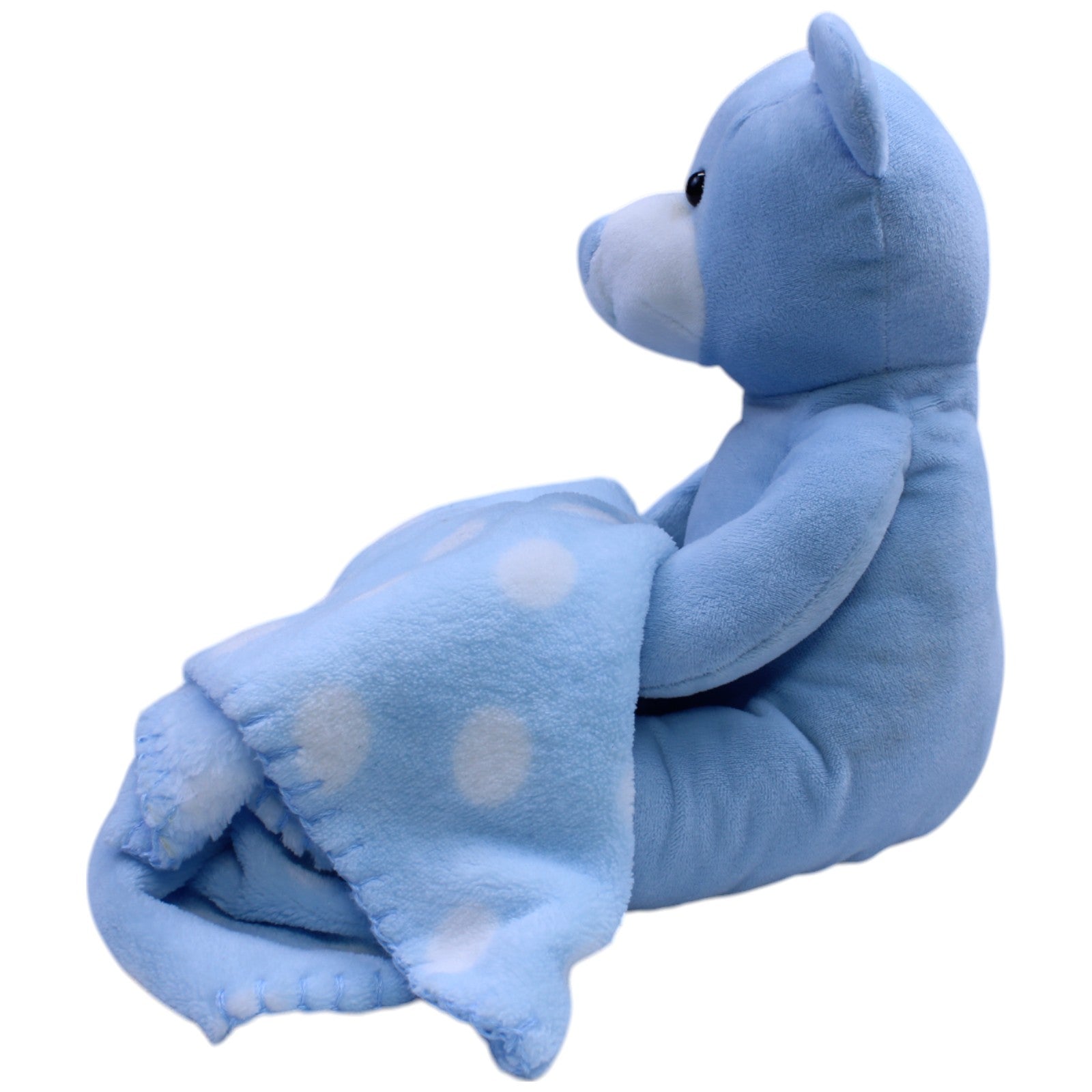 12310578 Unbekannt Süßer Teddybär mit Schmusedecke, blau Kuscheltier Kumpel Leo Bär Gebraucht Teddy