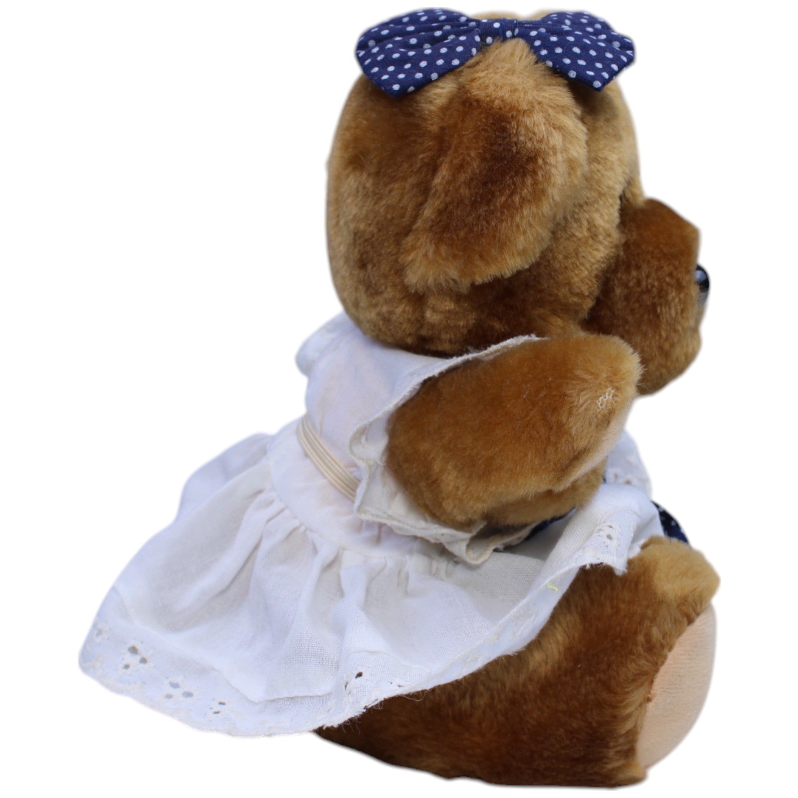 12310670 Quelle Süße Teddybärin mit Hauswirtschaft Schürze Kuscheltier Kumpel Leo Gebraucht Vintage