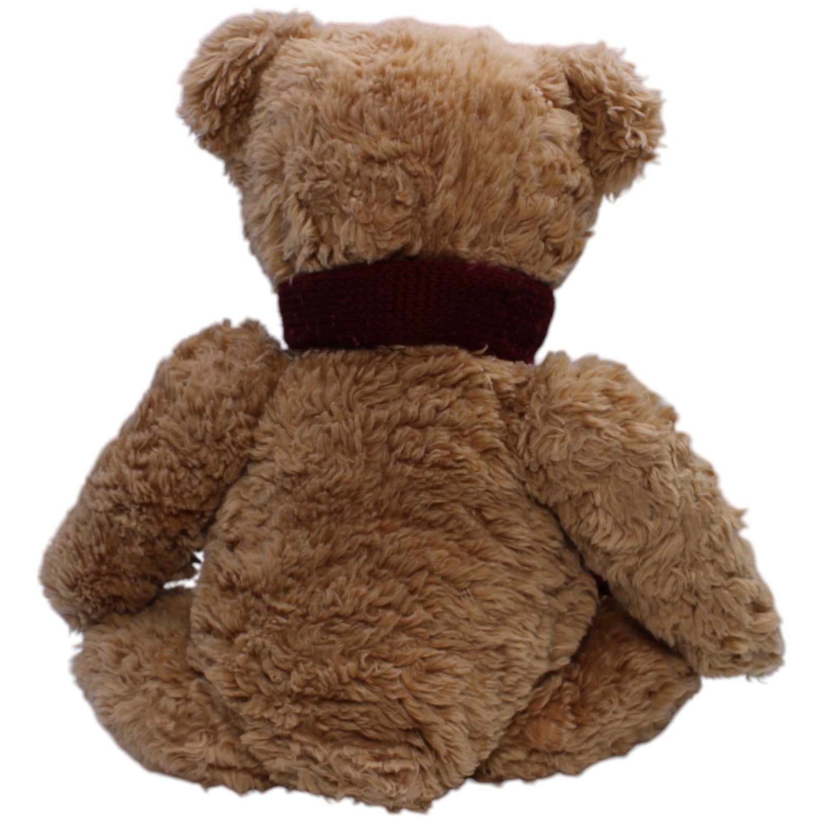 12310706 Douglas XL Douglas Teddybär mit weinrotem Schal, sitzend Kuscheltier Kumpel Leo Bär Gebraucht Teddy