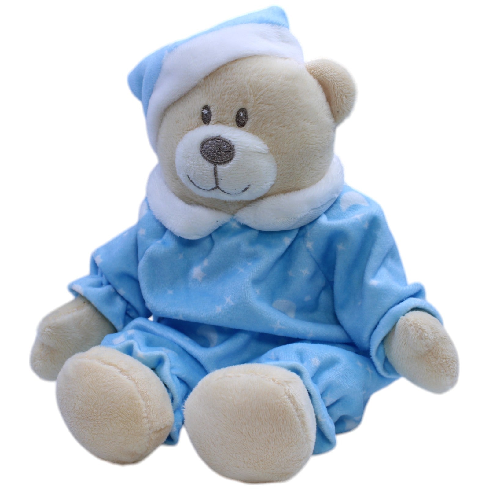 12310735 Heunec Weicher Teddybär mit blauem Schlafanzug Kuscheltier Kumpel Leo Bär Gebraucht Teddy