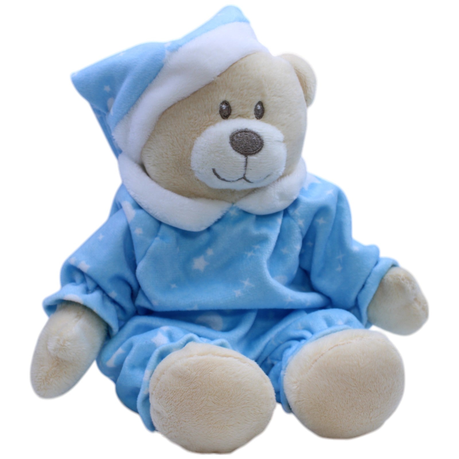 12310735 Heunec Weicher Teddybär mit blauem Schlafanzug Kuscheltier Kumpel Leo Bär Gebraucht Teddy