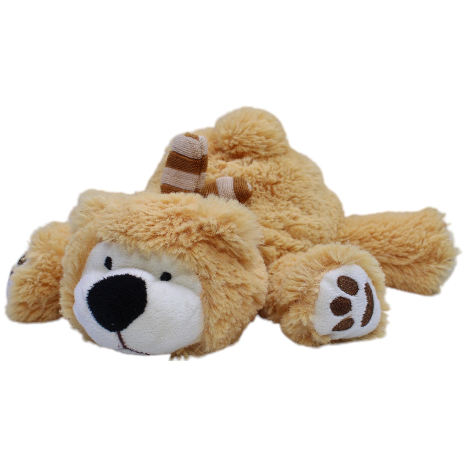 12310763 Kaufland Weicher Teddybär, liegend Kuscheltier Kumpel Leo Bär Gebraucht Teddy