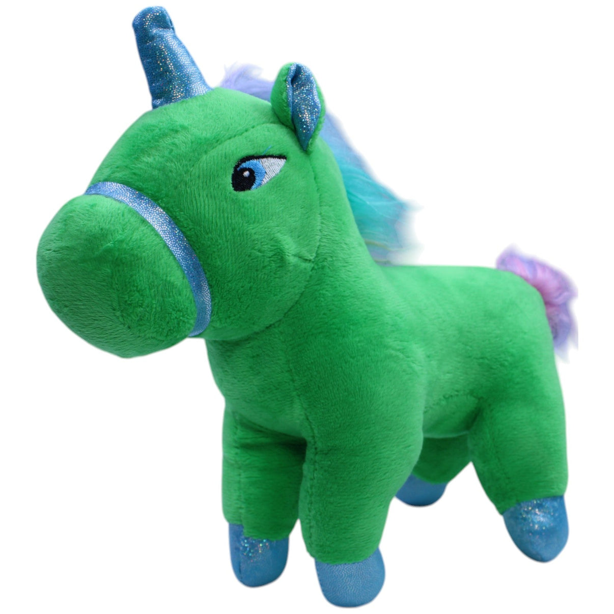 12310766 Fun & Power Grünes Einhorn mit blauem Horn Kuscheltier Kumpel Leo Gebraucht Pferd