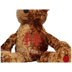 12310779 Unbekannt Teddybär mit San Francisco Stickerei Kuscheltier Kumpel Leo Bär Gebraucht Teddy