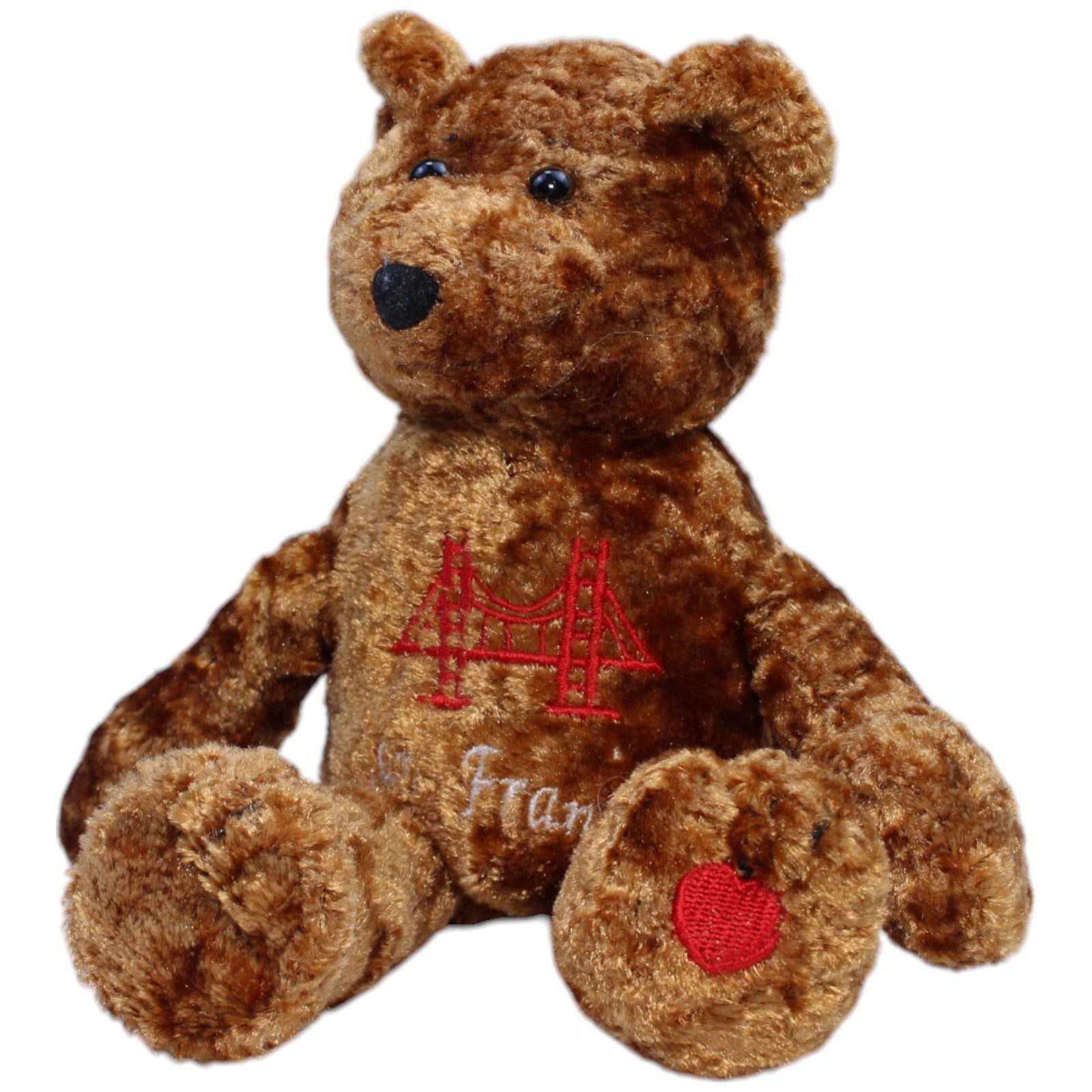 12310779 Unbekannt Teddybär mit San Francisco Stickerei Kuscheltier Kumpel Leo Bär Gebraucht Teddy